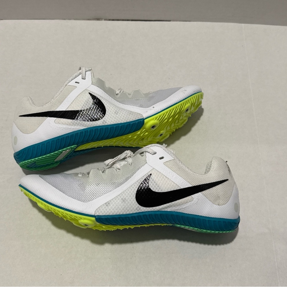 Nike White and Lime Green Running Shoes